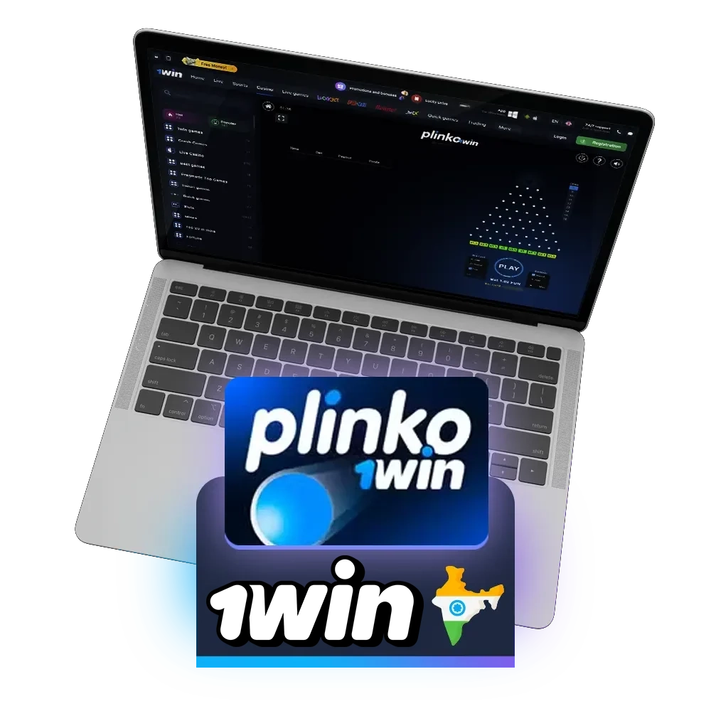Throw the ball and see where it falls in the Plinko game at 1win.