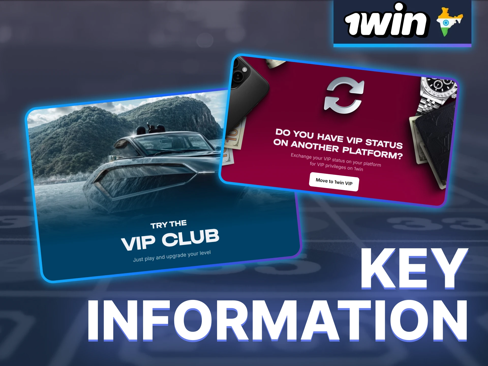 Transfer your current VIP status from other platforms to 1Win today.