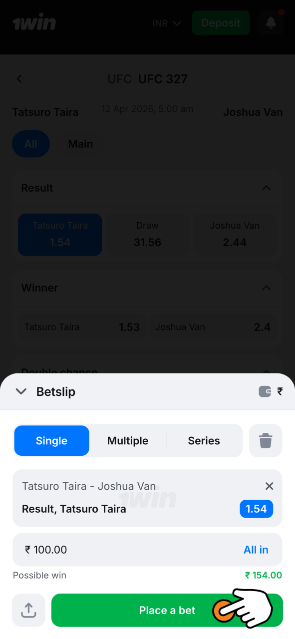 Input your wager on 1Win and confirm instantly with transparent payouts and quick updates.